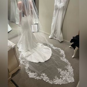 Symphony Wedding Long Veil With Crystals (Original $750)